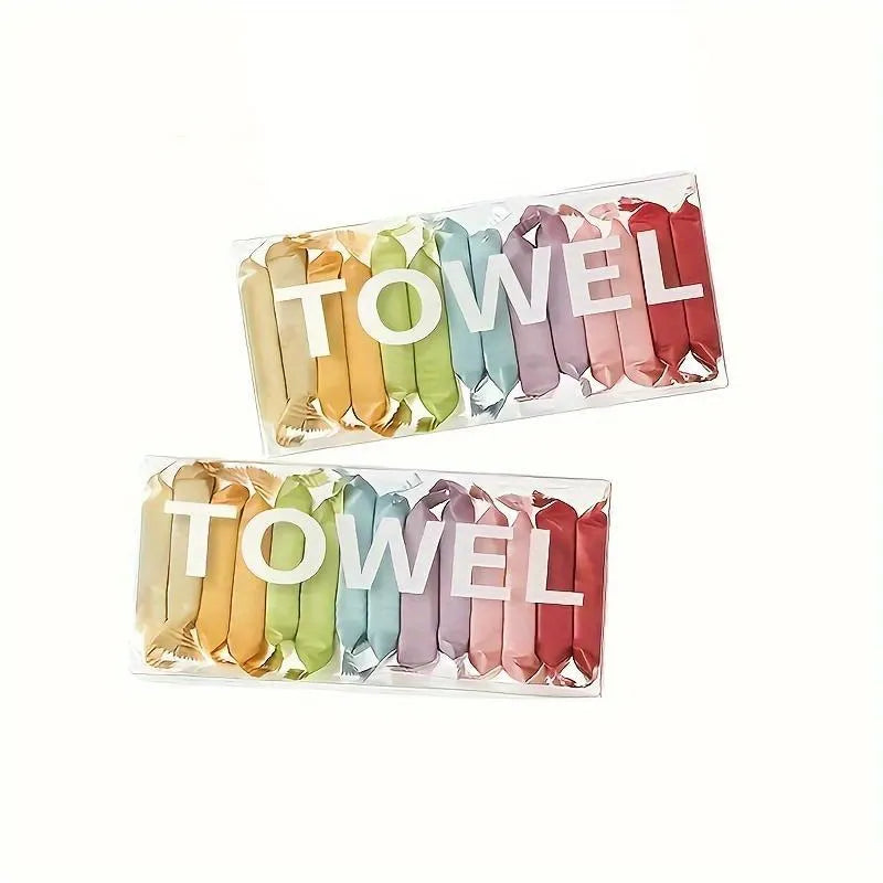 7pcs/14pcs Compressed Towel, Portable Disposable Towel, Dry And Wet Dual-use Thickened Towels, Suitable For Outdoor Travel & Camping