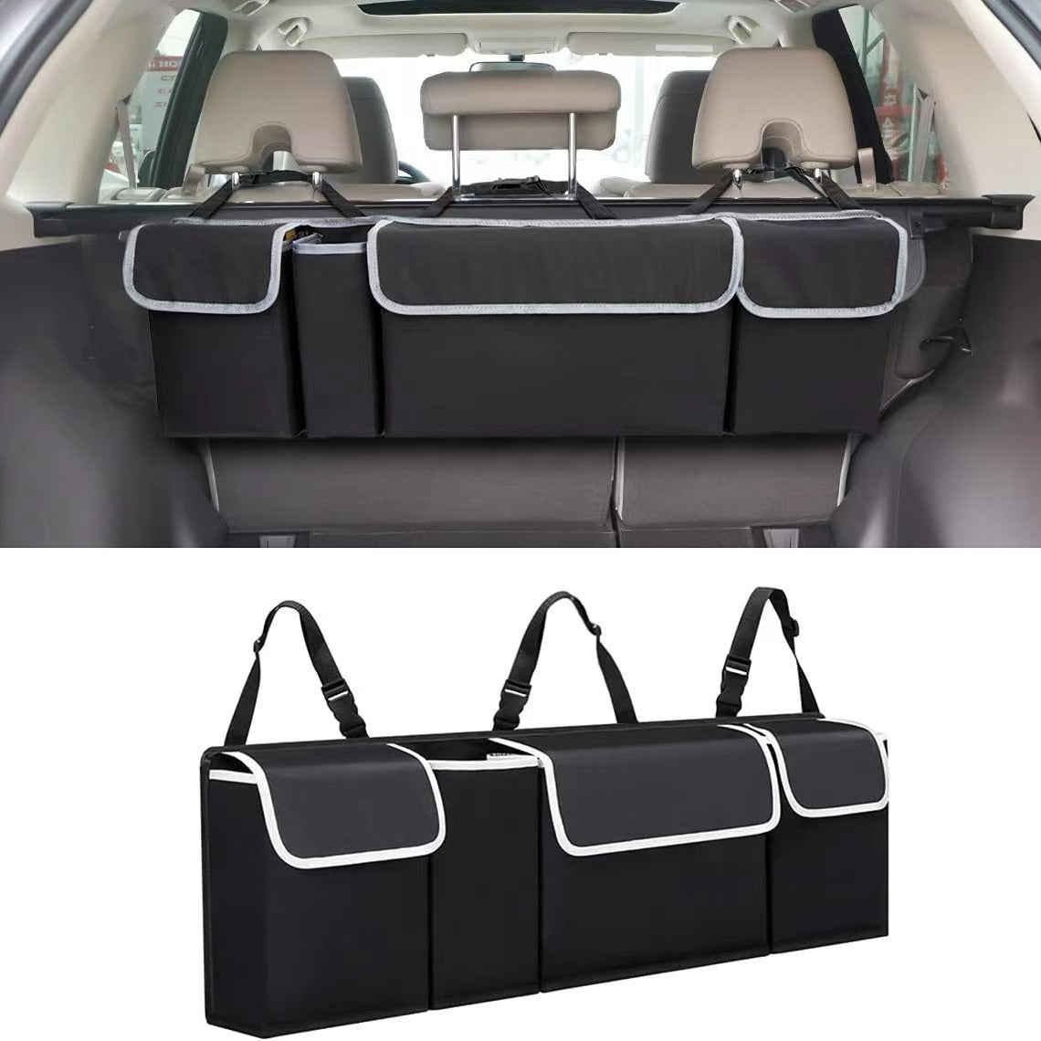 Car Trunk Organizer and Storage, Large Capacity Backseat Hanging Storage