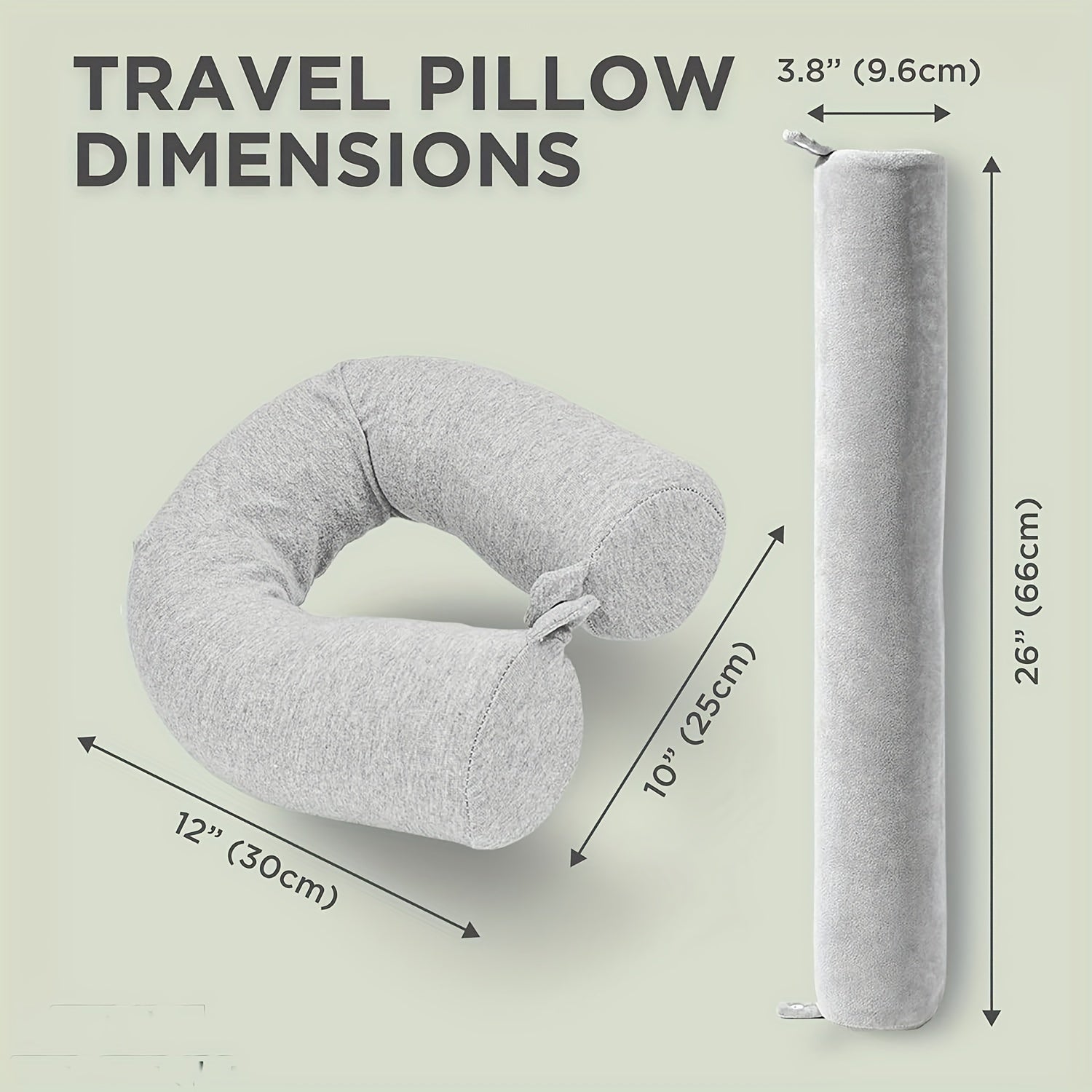 Twist Memory Foam Travel Pillow For Neck