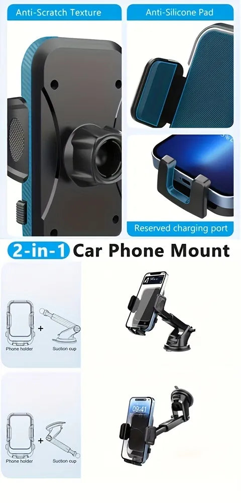 Universal Sticky Gel Pad Car Suction Cup Phone Holder