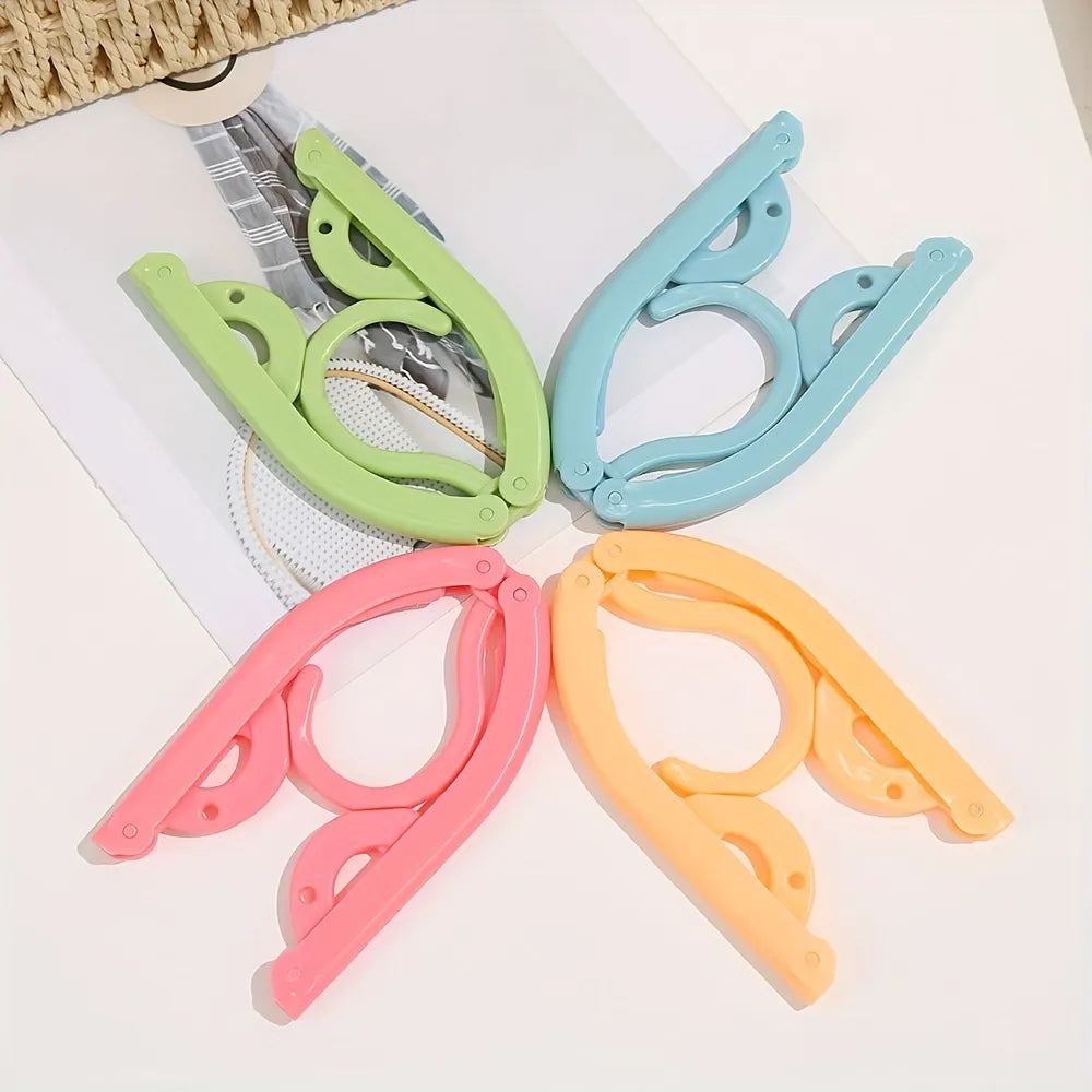 10pcs Foldable Travel Cloth Hanger Anti-slip Design Dry Hanger Anti-slip Hange