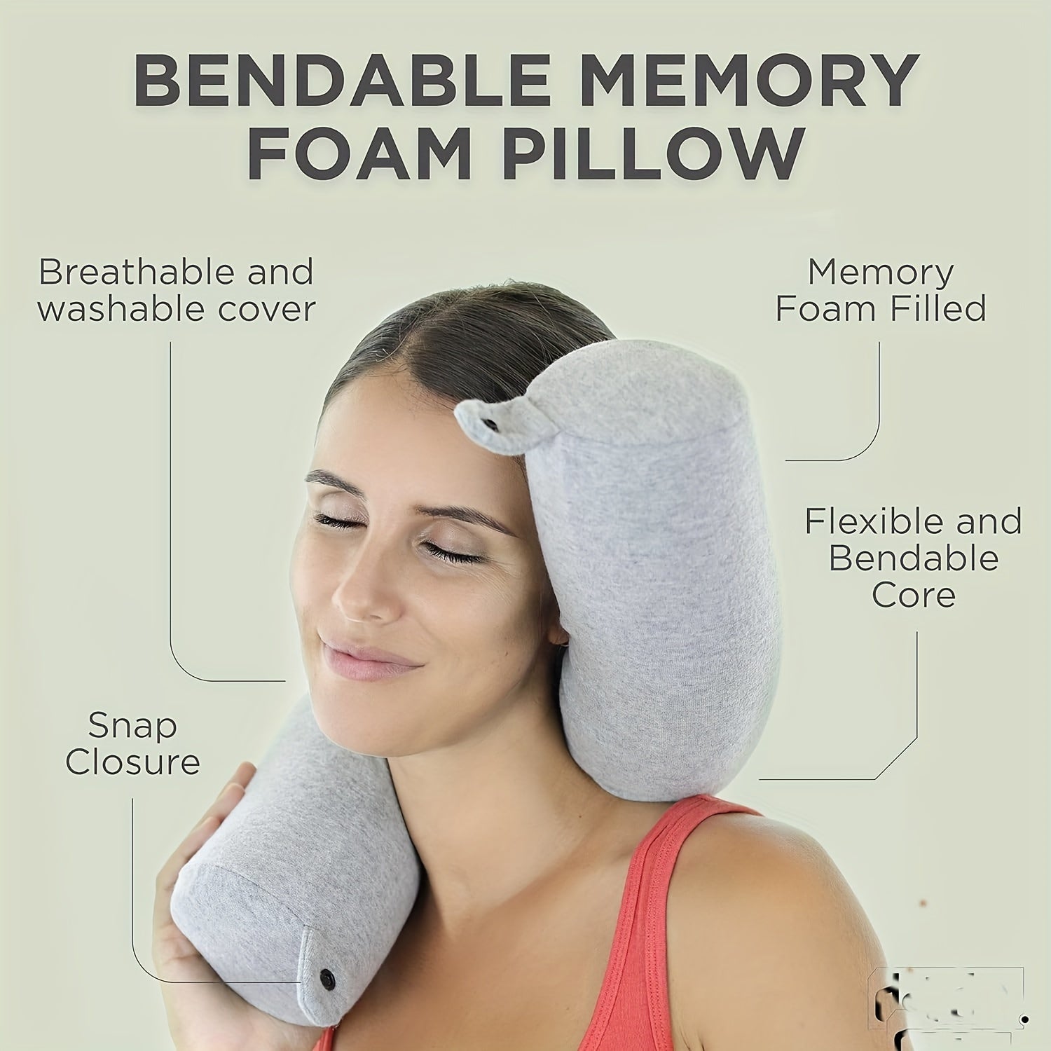 Twist Memory Foam Travel Pillow For Neck