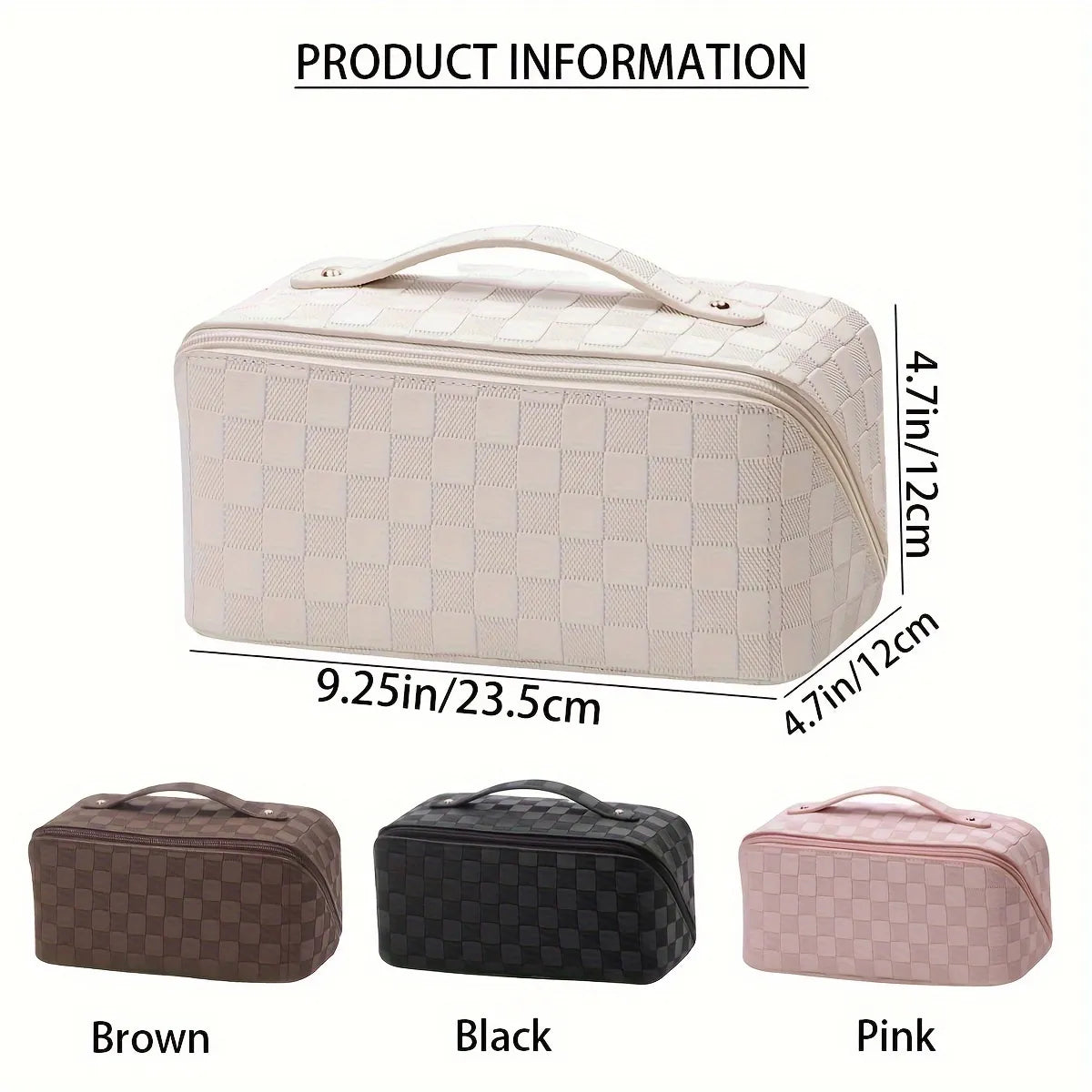 1 Piece PU Pillow Cosmetic Bag Portable Travel Large Capacity Toiletry Bag Desktop Cosmetics Packaging Storage Bag