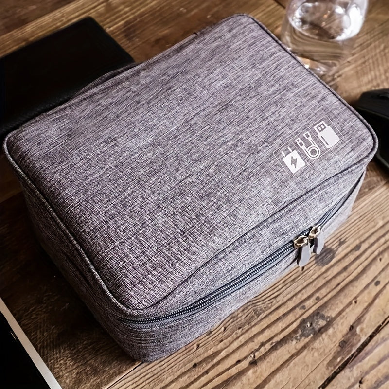 1pc 9.45*7.09*3.94 Inch Waterproof Electronics Organizer Bag