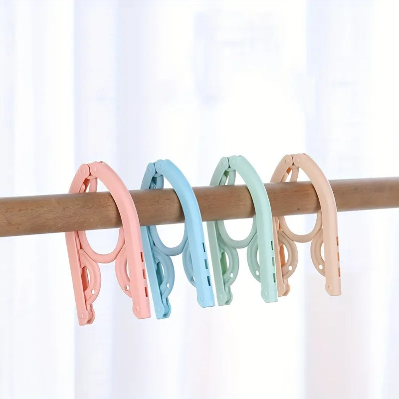 10pcs Foldable Travel Cloth Hanger Anti-slip Design Dry Hanger Anti-slip Hange