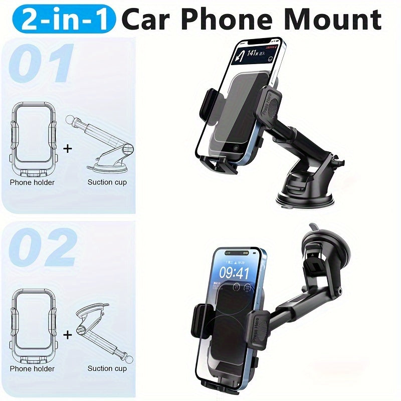 Universal Sticky Gel Pad Car Suction Cup Phone Holder