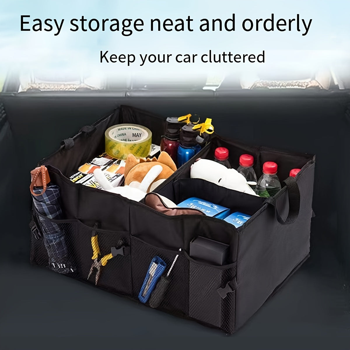 Car Organizer, Foldable Trunk organizer for SUVs & Sedans