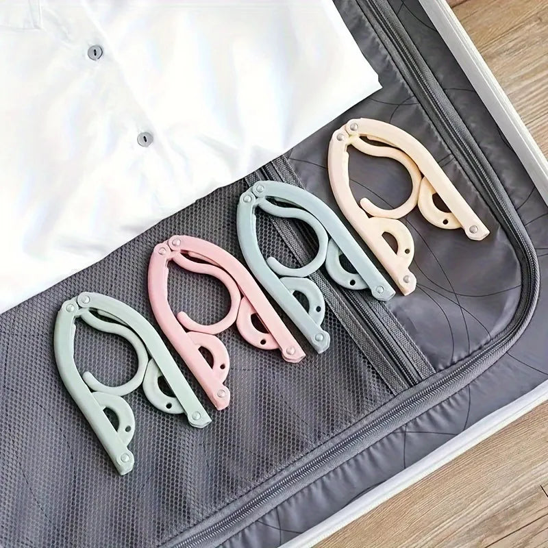 10pcs Foldable Travel Cloth Hanger Anti-slip Design Dry Hanger Anti-slip Hange