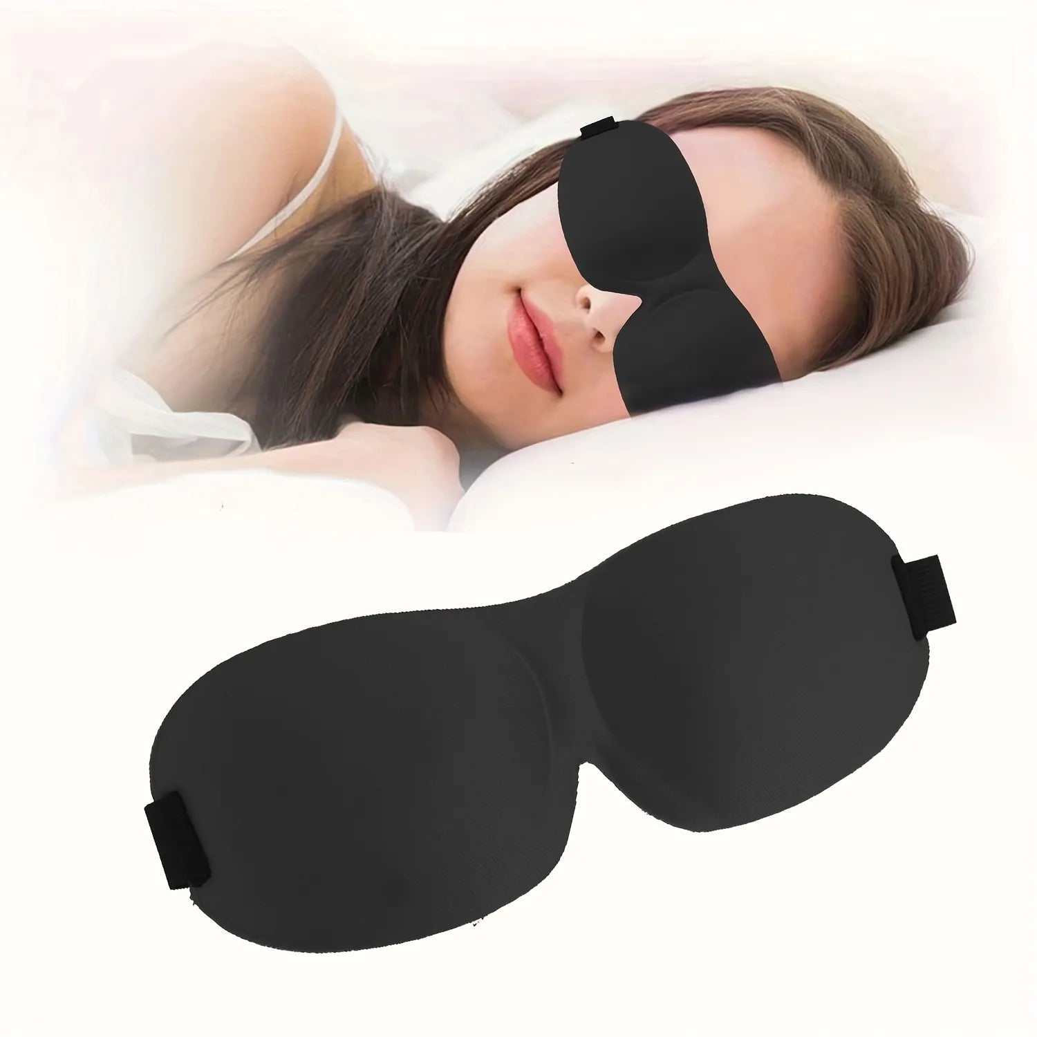 3D Stereoscopic Sleep Mask with Memory Foam