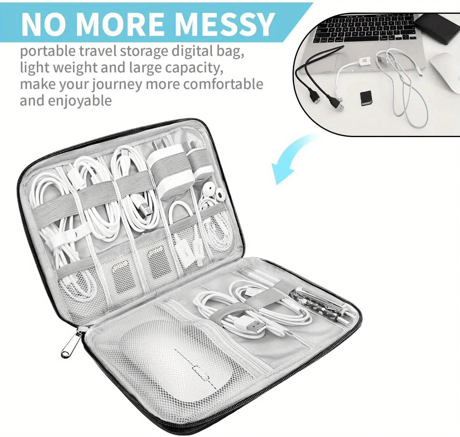 Versatile Electronics Organizer Travel Case