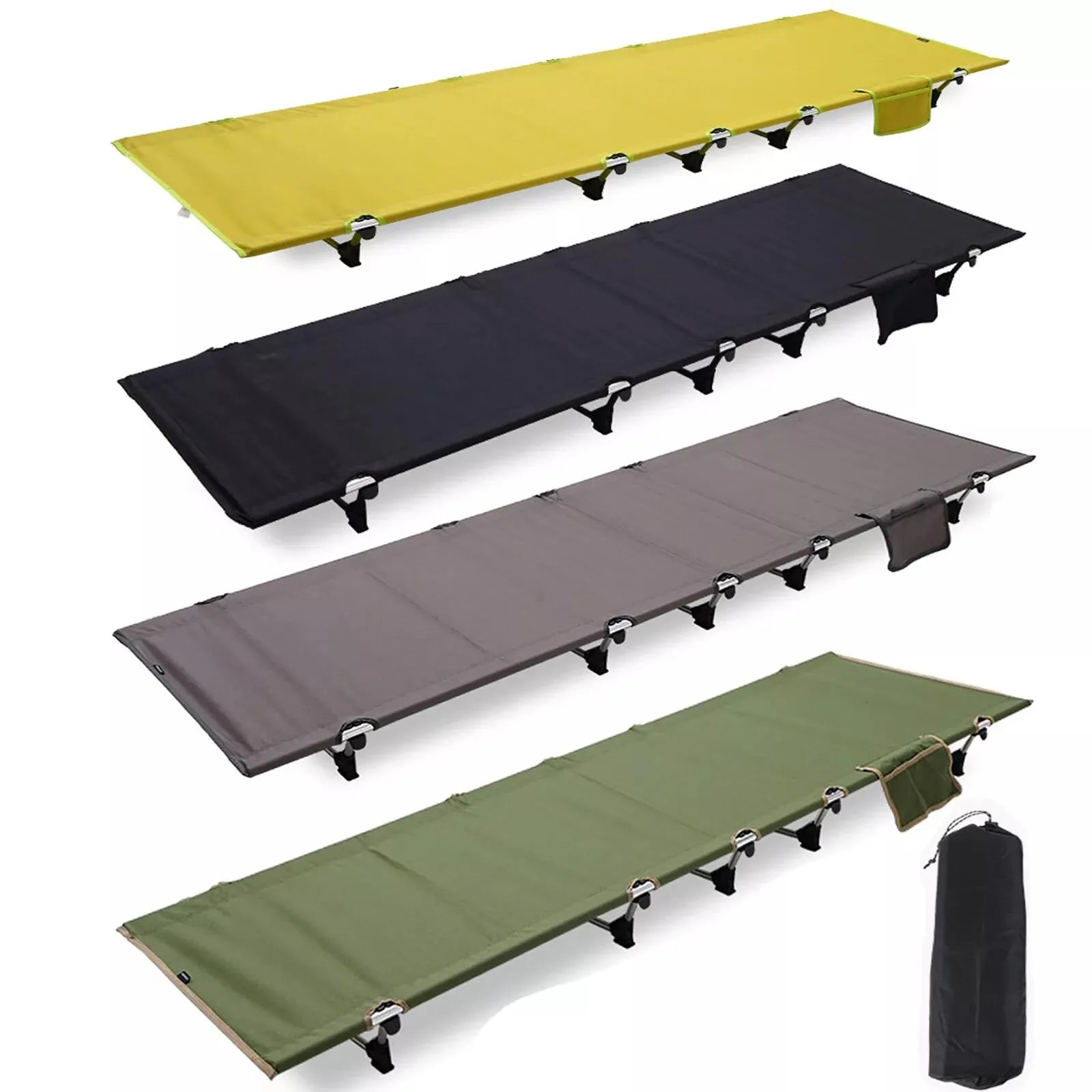 Folding Camping Cot for Adults Compact Sleeping Cots with Carry Bag