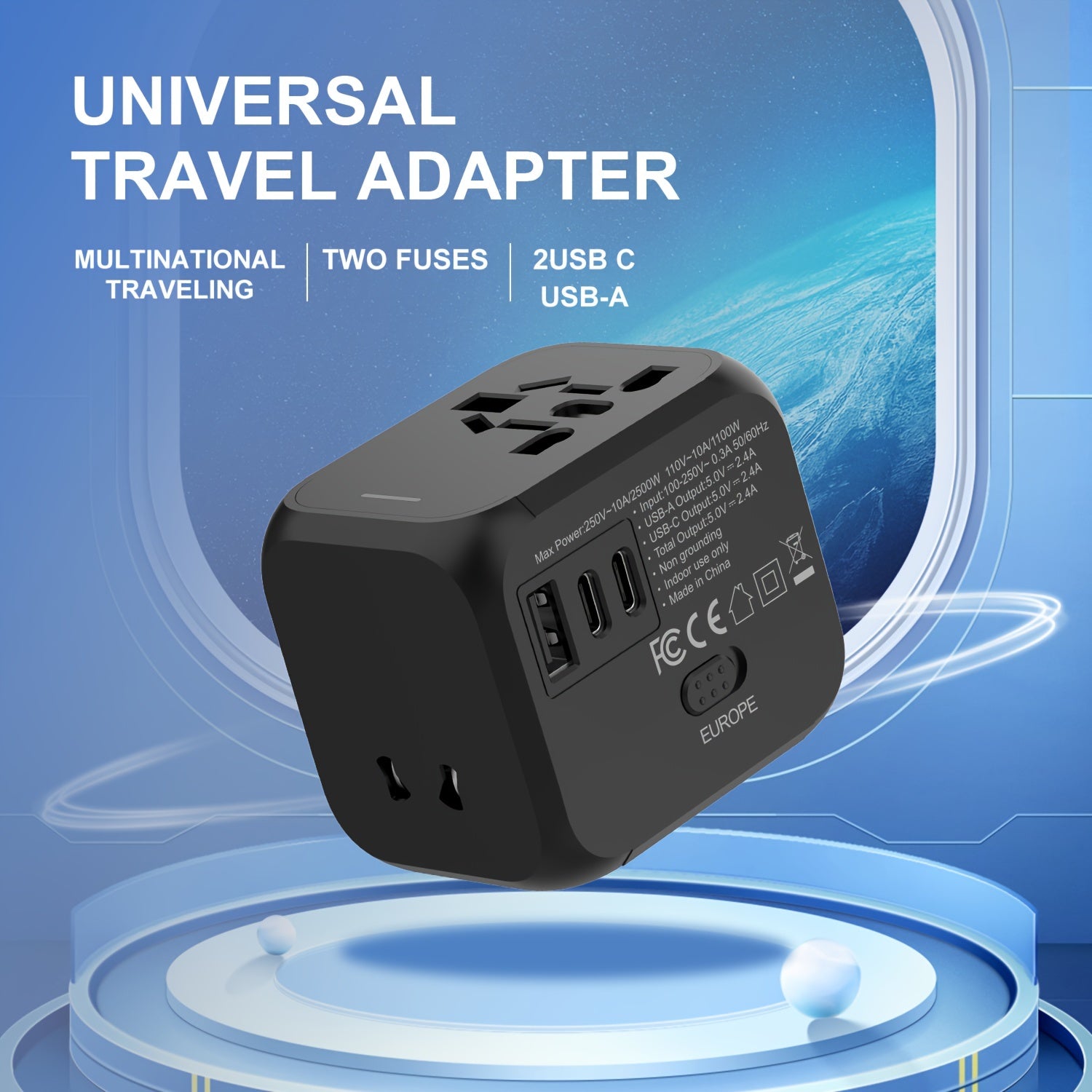 1/2pcs Universal Travel Adapter