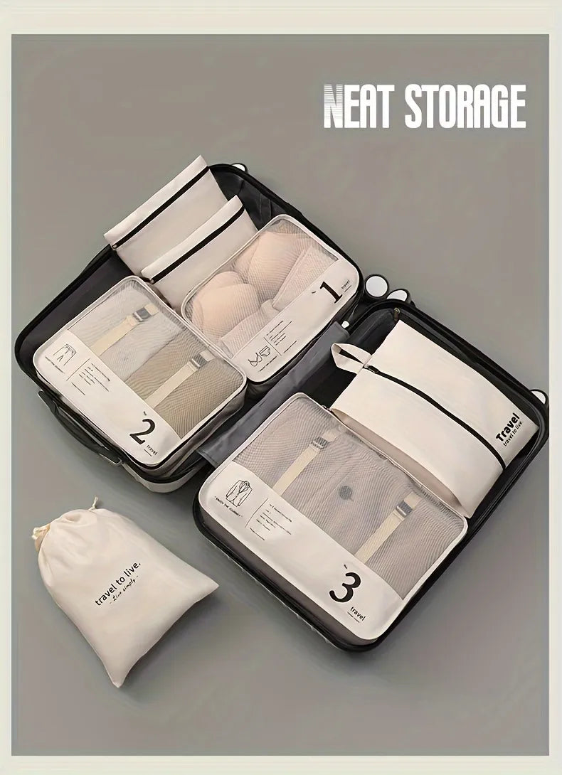 7-Piece Lightweight Travel Packing Cubes Set