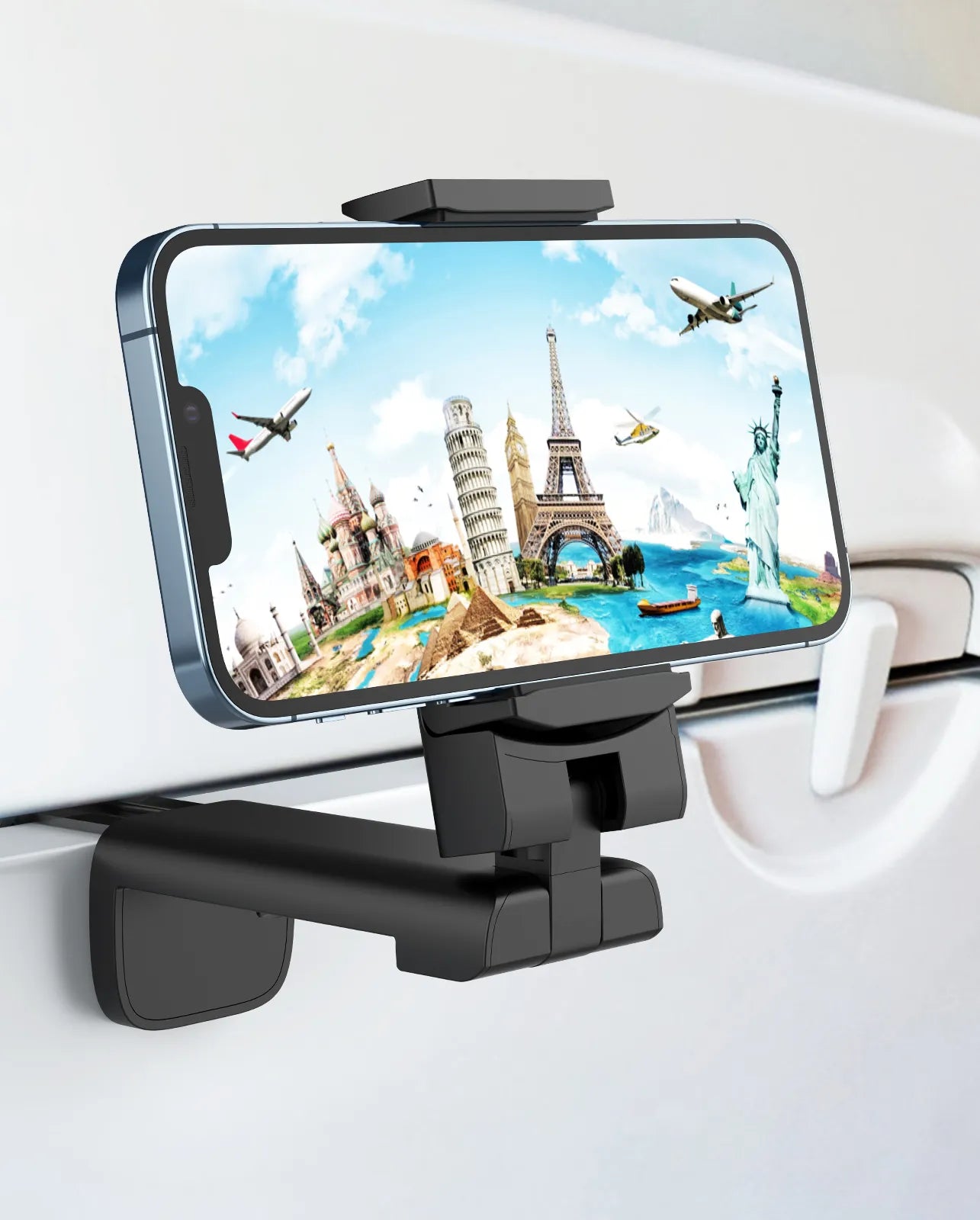 360 rotating multi-function folding mobile phone desktop stand for airplane seat