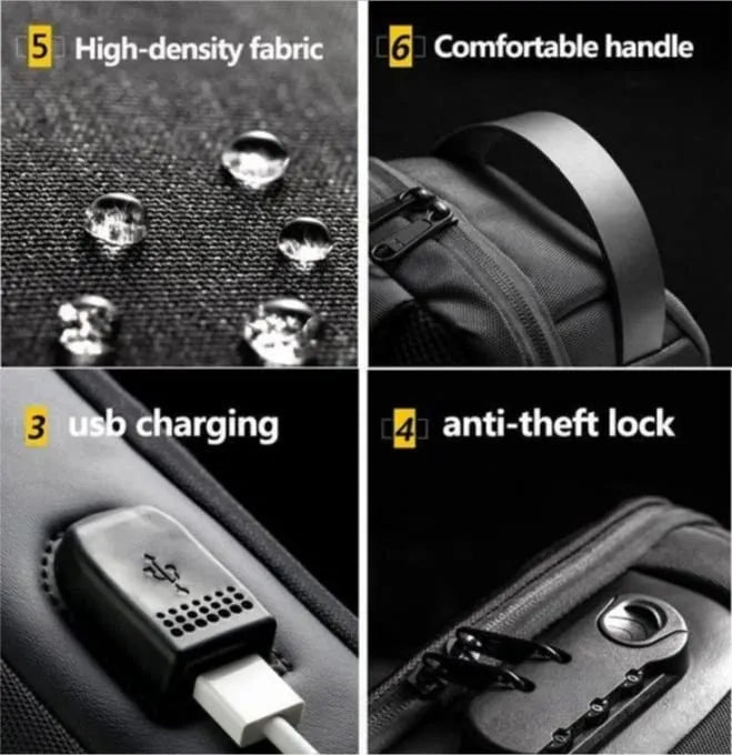 Stylish Multi-functional Sling Bag with Advanced Password Lock