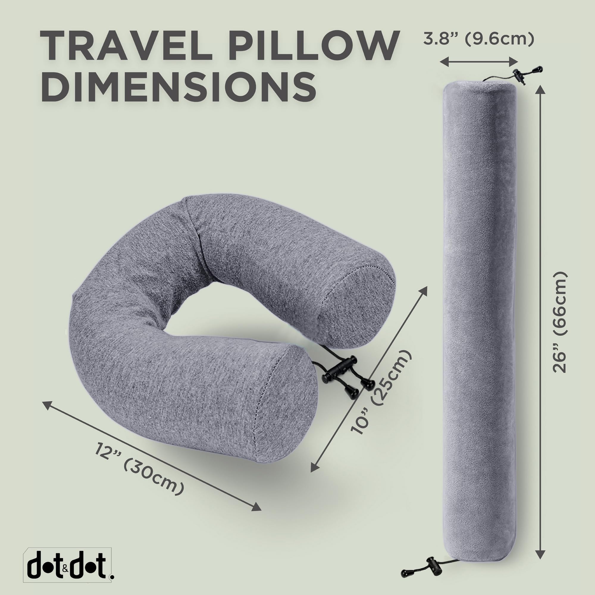 Twist Memory Foam Travel Pillow For Neck